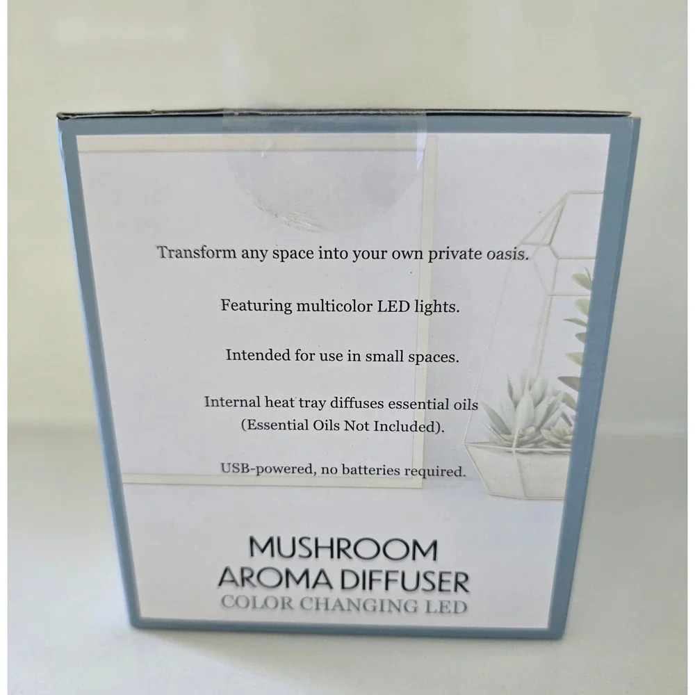 Mushroom Aroma Diffuser Color Changing LED USB‎ Powered Red Toadstool Fragrance